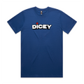 Short Sleeve Premium Dicey T-Shirt Blue