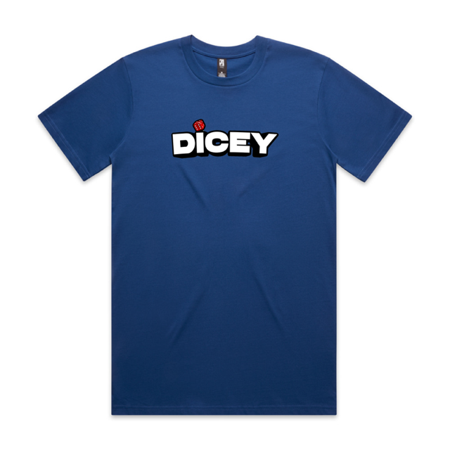 Short Sleeve Premium Dicey T-Shirt Blue
